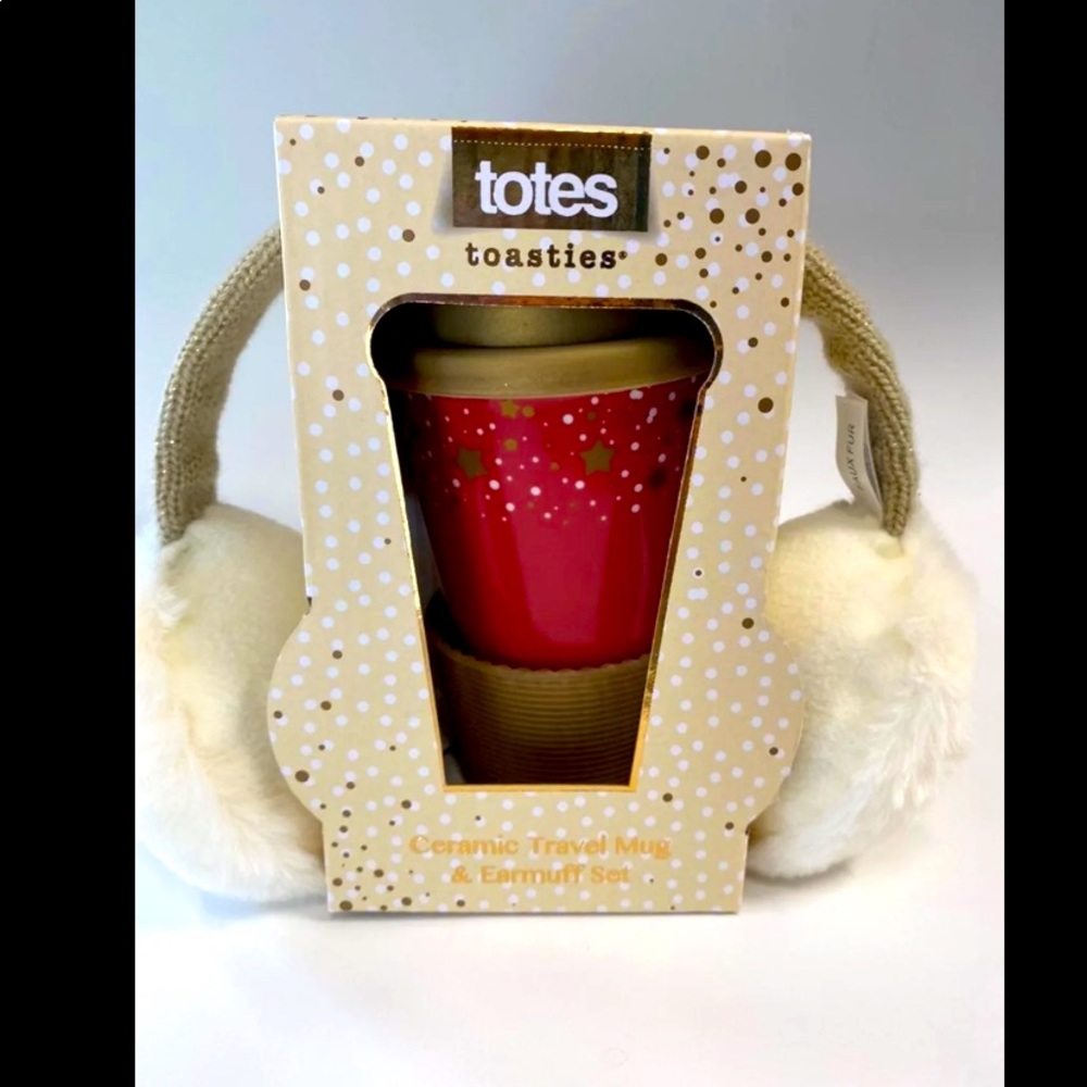 Travel mugs/ear muff set